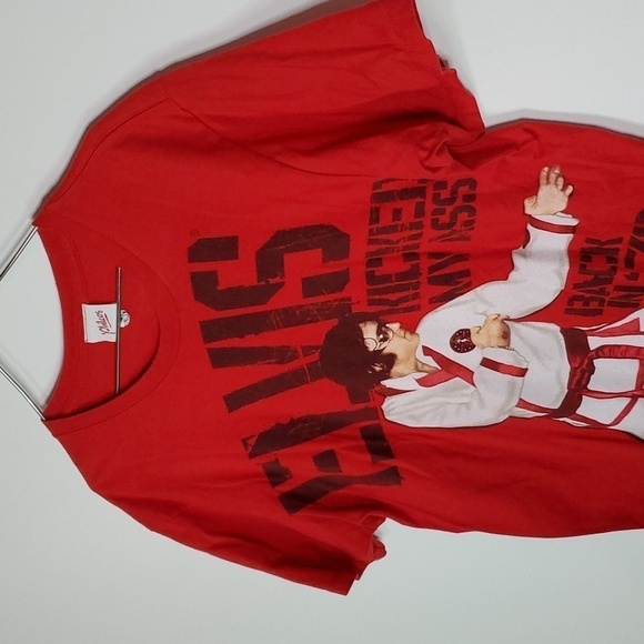 PHILCOS medium red Elvis short sleeve shirt - Picture 2 of 6